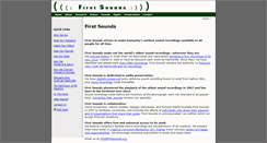 Desktop Screenshot of firstsounds.org