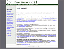 Tablet Screenshot of firstsounds.org